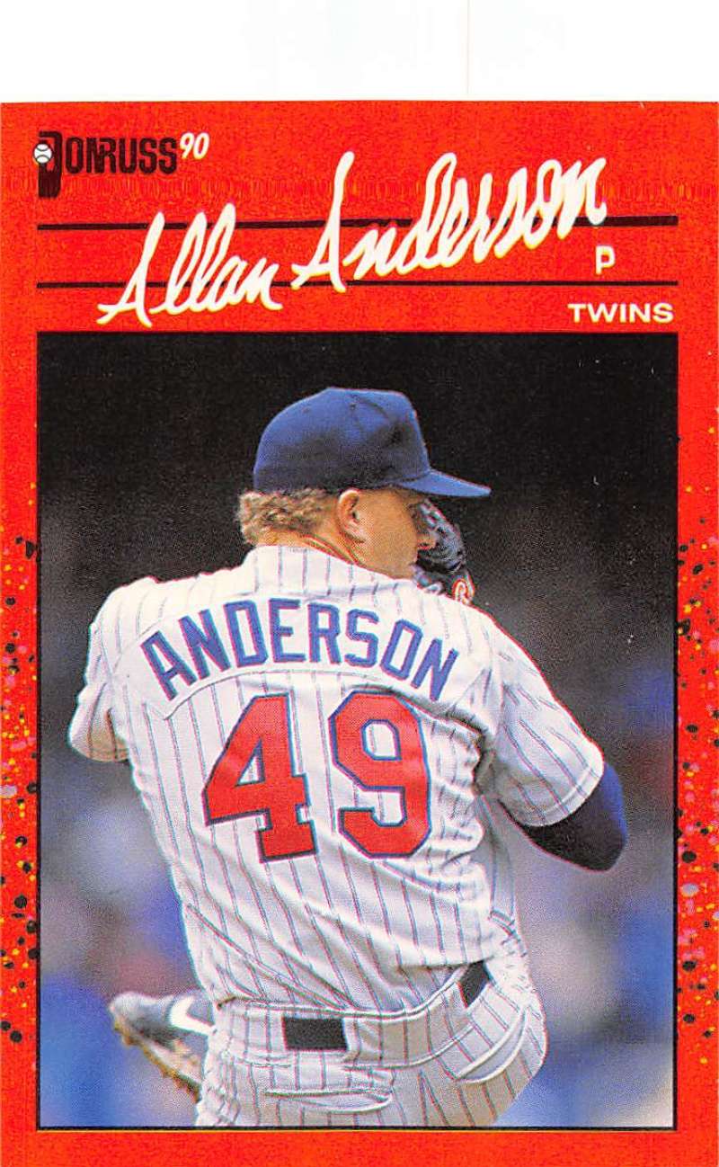 1990 Donruss Baseball #64 Allan Anderson Minnesota Twins Image 1