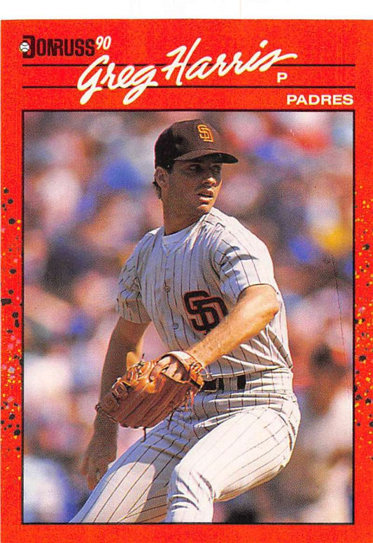 1990 Donruss Baseball  #65 Greg Harris  San Diego Padres  Image 1