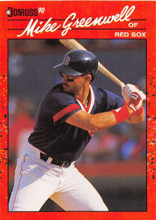 1990 Donruss Baseball  #66 Mike Greenwell  Boston Red Sox  Image 1