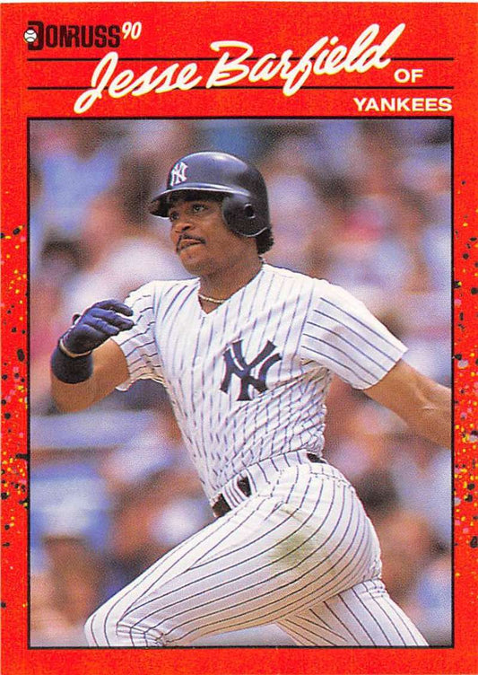1990 Donruss Baseball  #74 Jesse Barfield  New York Yankees  Image 1
