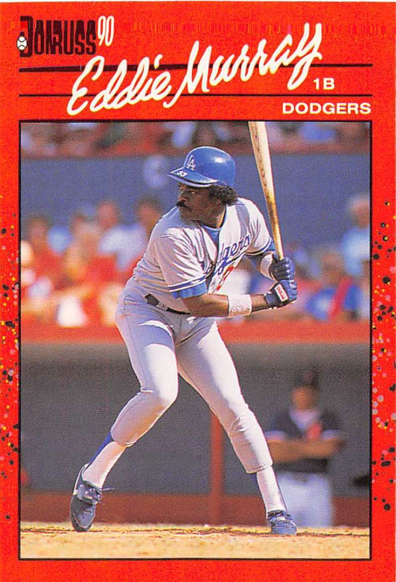 1990 Donruss Baseball #77 Eddie Murray Los Angeles Dodgers Image 1