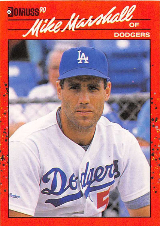 1990 Donruss Baseball  #84 Mike Marshall  Los Angeles Dodgers  Image 1