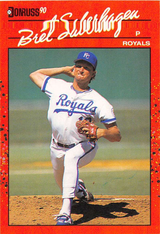 1990 Donruss Baseball  #89 Bret Saberhagen  Kansas City Royals  Image 1