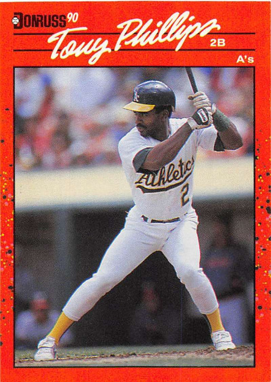 1990 Donruss Baseball  #91 Tony Phillips  Oakland Athletics  Image 1