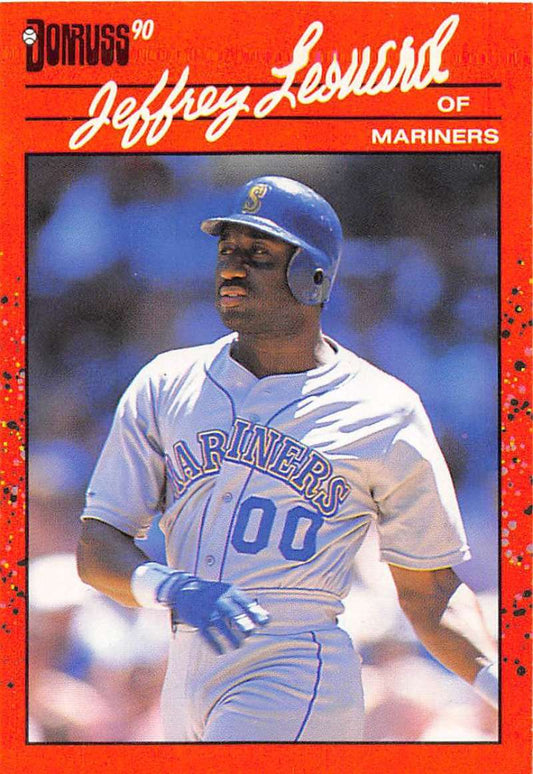 1990 Donruss Baseball  #93 Jeffrey Leonard  Seattle Mariners  Image 1