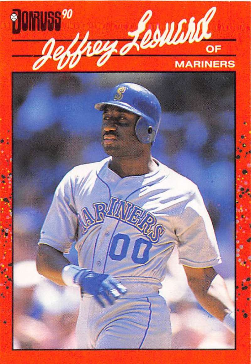 1990 Donruss Baseball #93 Jeffrey Leonard Seattle Mariners Image 1