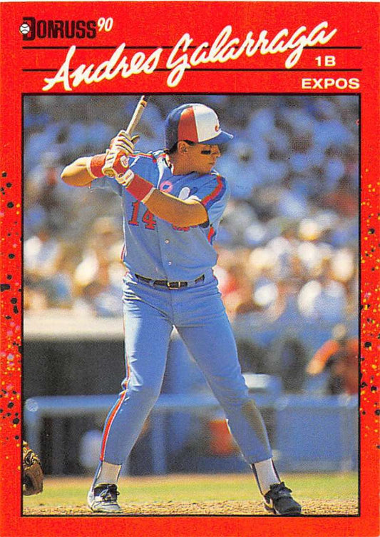 1990 Donruss Baseball  #97 Andres Galarraga  Montreal Expos  Image 1