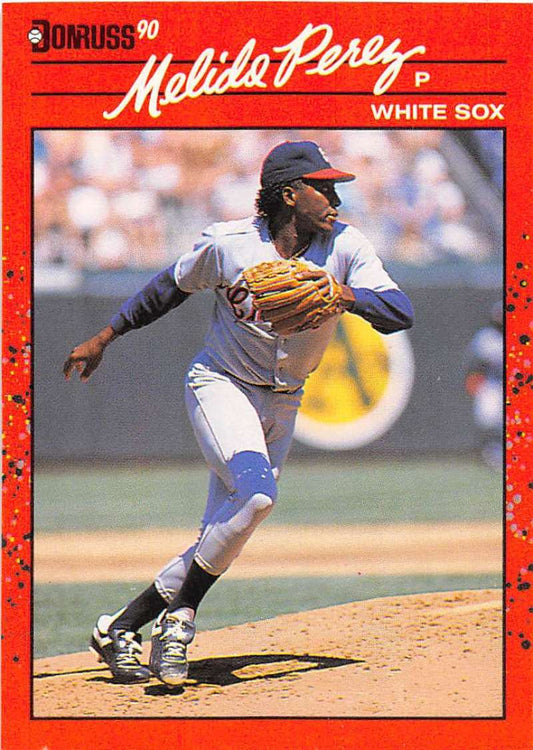 1990 Donruss Baseball  #101 Melido Perez  Chicago White Sox  Image 1