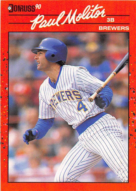 1990 Donruss Baseball  #103 Paul Molitor  Milwaukee Brewers  Image 1