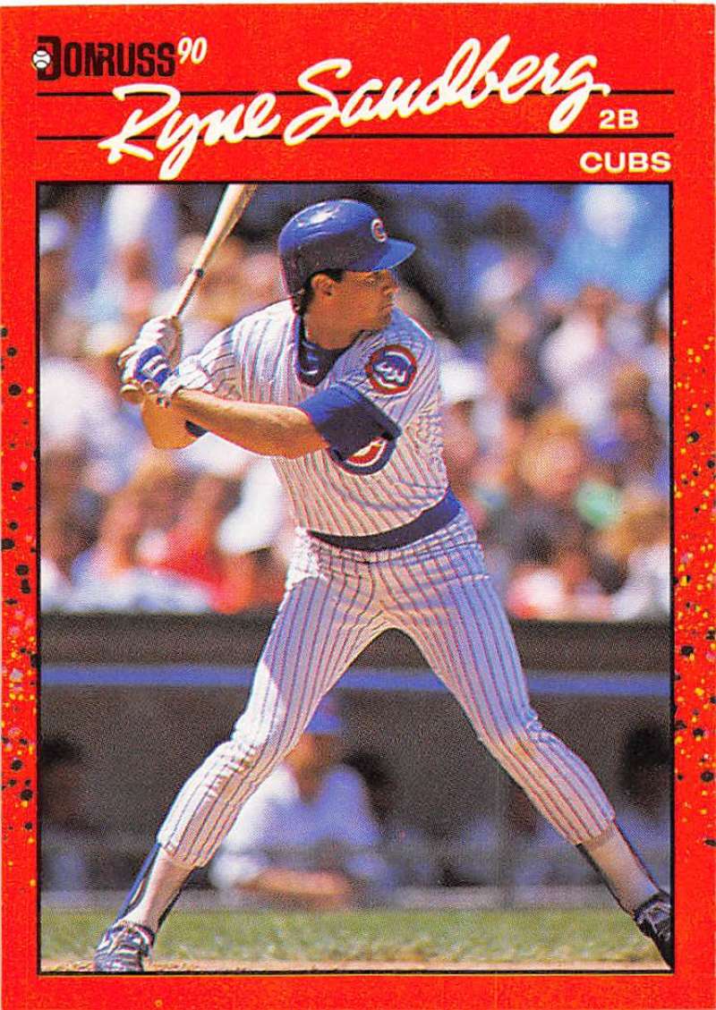 1990 Donruss Baseball #105 Ryne Sandberg Chicago Cubs Image 1