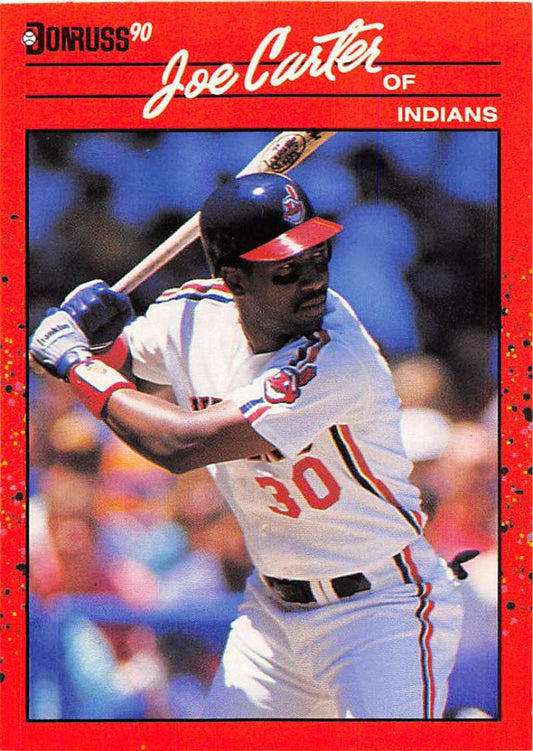 1990 Donruss Baseball  #114 Joe Carter  Cleveland Indians  Image 1