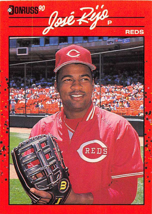1990 Donruss Baseball  #115 Jose Rijo  Cincinnati Reds  Image 1