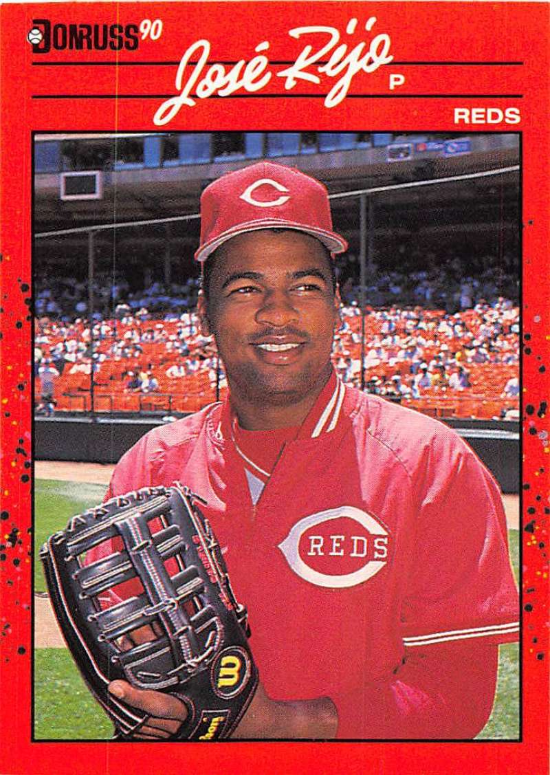1990 Donruss Baseball #115 Jose Rijo Cincinnati Reds Image 1
