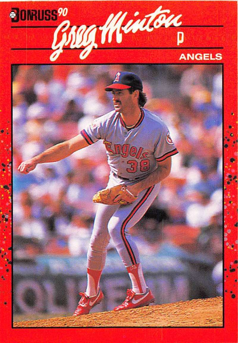 1990 Donruss Baseball #116 Greg Minton California Angels Image 1