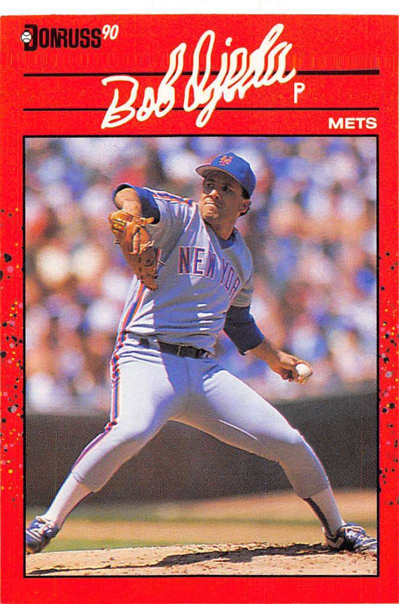 1990 Donruss Baseball #117 Bob Ojeda New York Mets Image 1