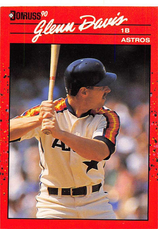 1990 Donruss Baseball  #118 Glenn Davis  Houston Astros  Image 1