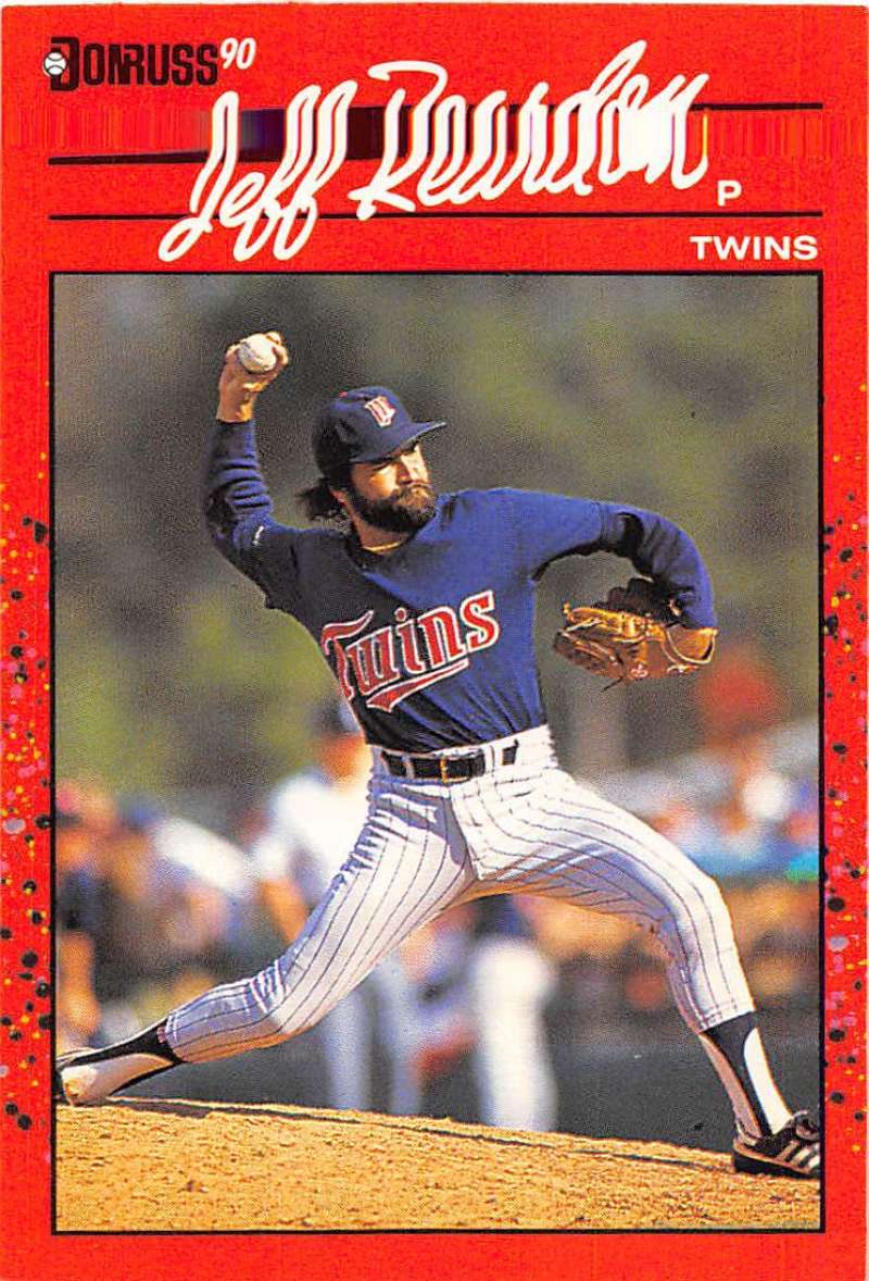 1990 Donruss Baseball #119 Jeff Reardon Minnesota Twins Image 1