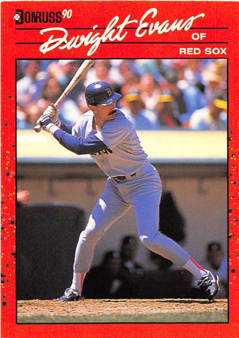 1990 Donruss Baseball #122 Dwight Evans Boston Red Sox Image 1