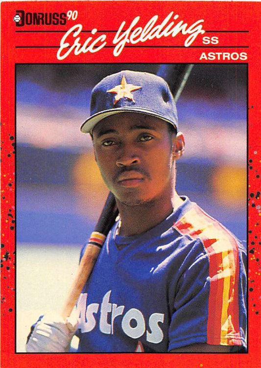 1990 Donruss Baseball  #123 Eric Yelding  RC Rookie Houston Astros  Image 1