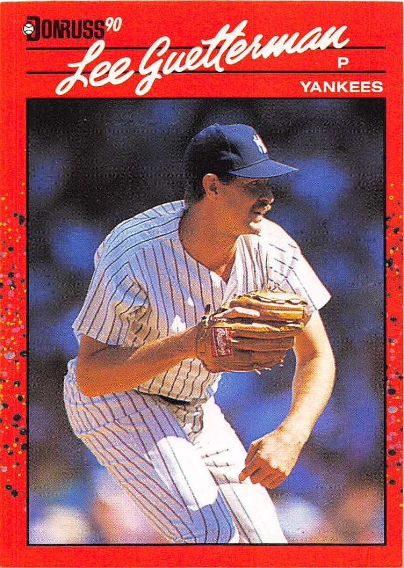1990 Donruss Baseball #127 Lee Guetterman New York Yankees Image 1