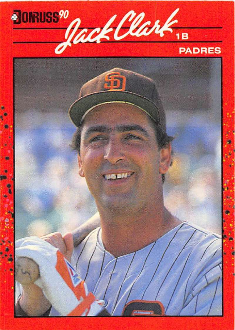 1990 Donruss Baseball #128 Jack Clark San Diego Padres Image 1