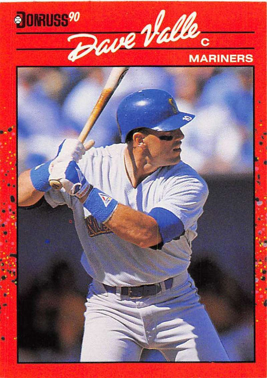 1990 Donruss Baseball  #129 Dave Valle  Seattle Mariners  Image 1