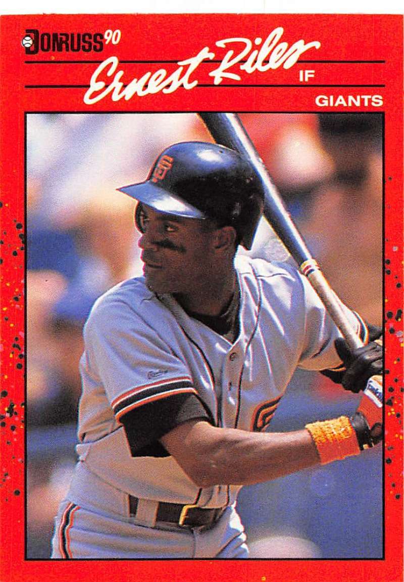 1990 Donruss Baseball #131 Ernest Riles San Francisco Giants Image 1