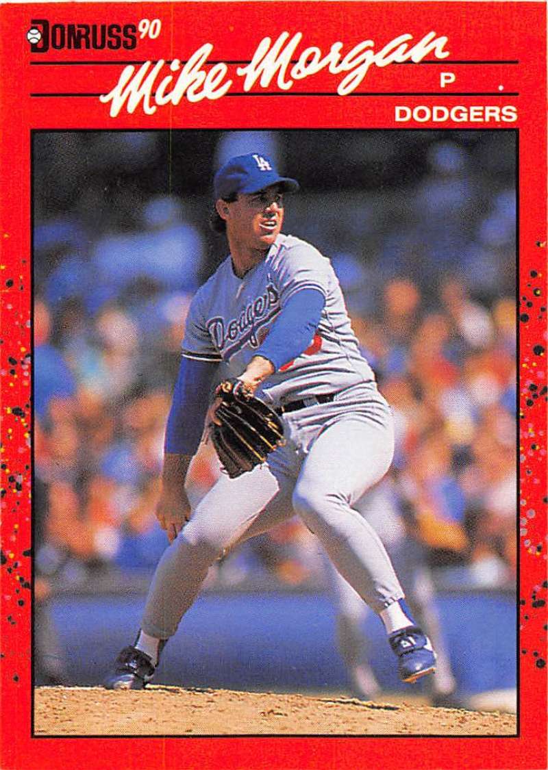 1990 Donruss Baseball #132 Mike Morgan Los Angeles Dodgers Image 1