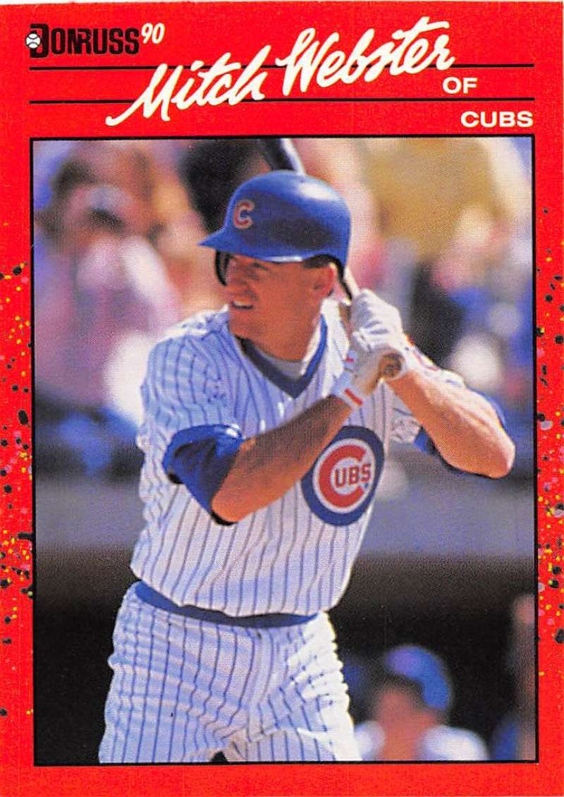 1990 Donruss Baseball #137 Mitch Webster Chicago Cubs Image 1