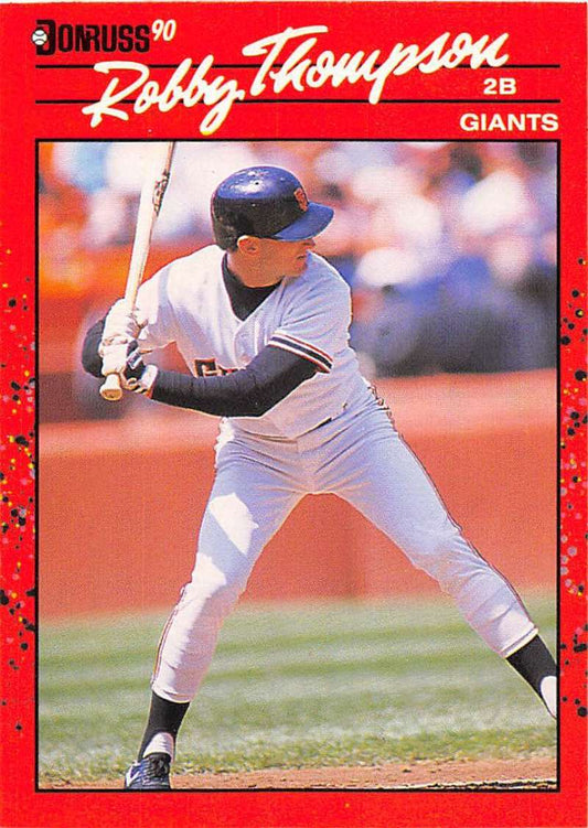 1990 Donruss Baseball  #140 Robby Thompson  San Francisco Giants  Image 1