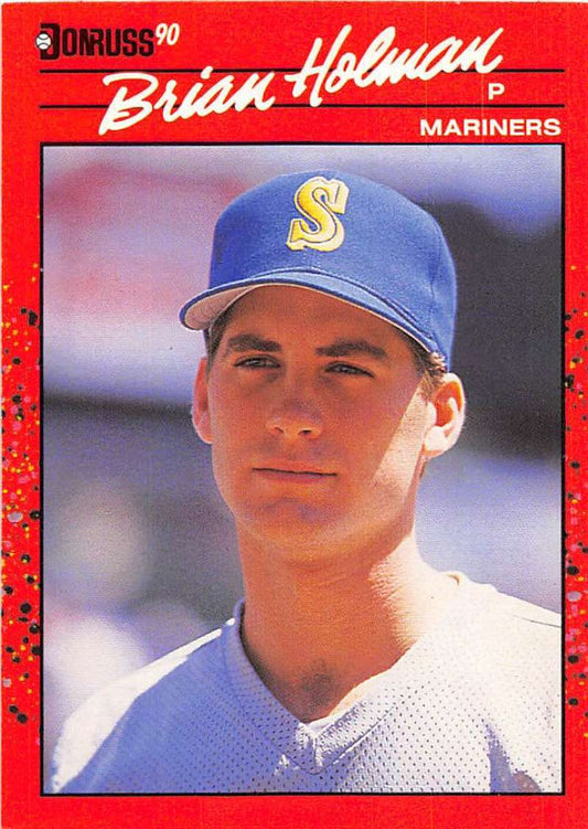 1990 Donruss Baseball  #143 Brian Holman  Seattle Mariners  Image 1