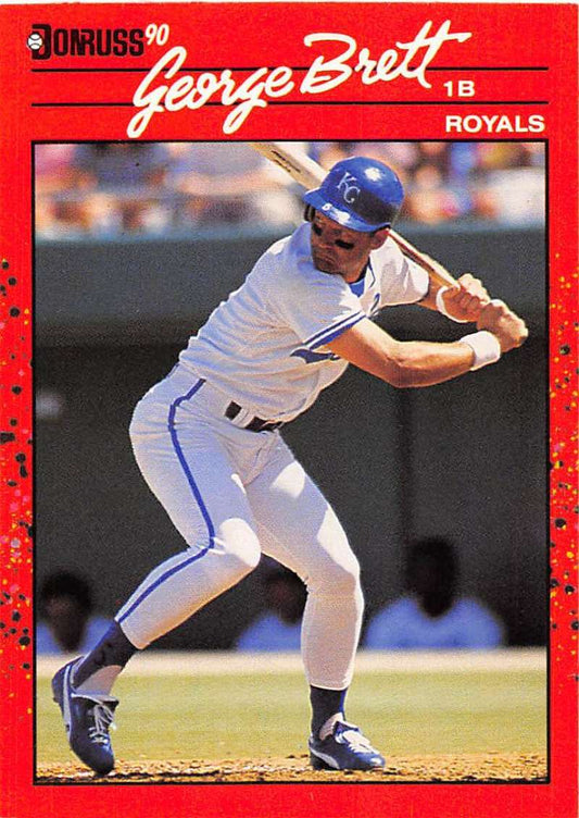 1990 Donruss Baseball  #144 George Brett  Kansas City Royals  Image 1