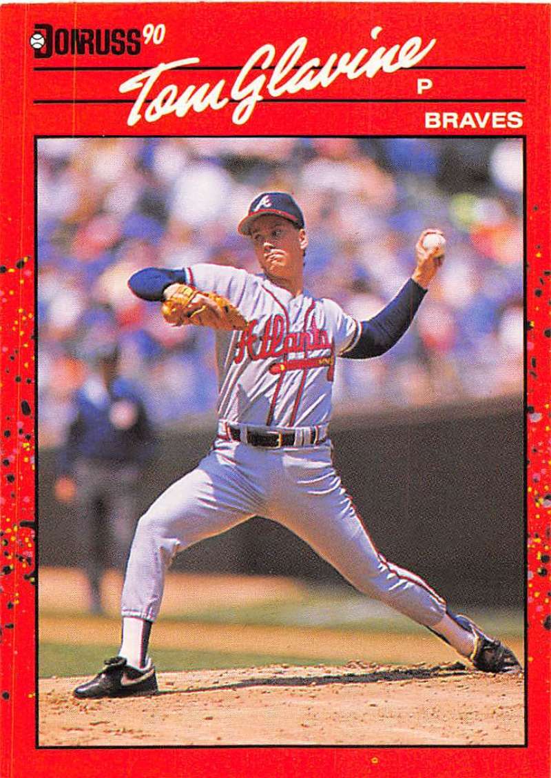 1990 Donruss Baseball #145 Tom Glavine Atlanta Braves Image 1