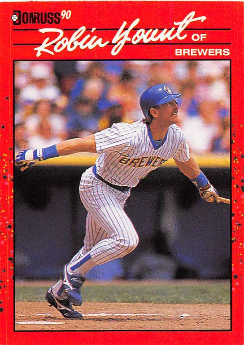 1990 Donruss Baseball #146 Robin Yount Milwaukee Brewers Image 1