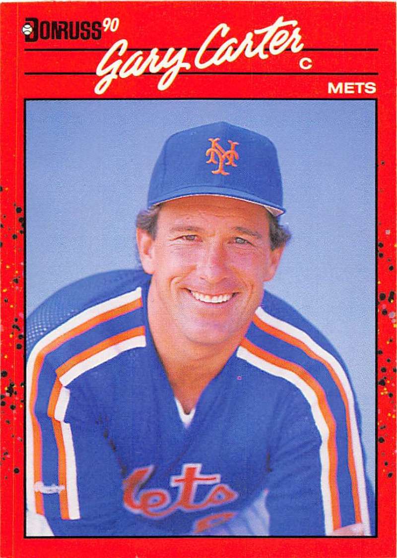 1990 Donruss Baseball #147 Gary Carter New York Mets Image 1