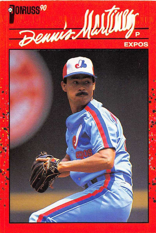 1990 Donruss Baseball  #156 Dennis Martinez  Montreal Expos  Image 1