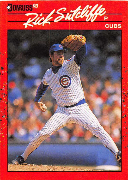 1990 Donruss Baseball  #157 Rick Sutcliffe  Chicago Cubs  Image 1