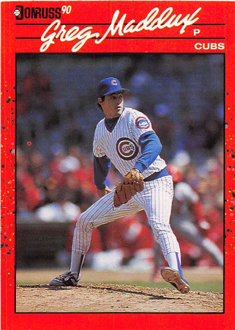 1990 Donruss Baseball #158 Greg Maddux Chicago Cubs Image 1