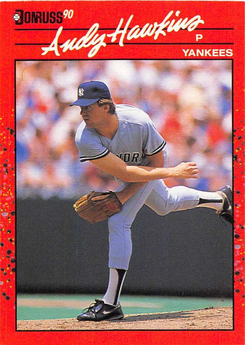 1990 Donruss Baseball #159 Andy Hawkins New York Yankees Image 1