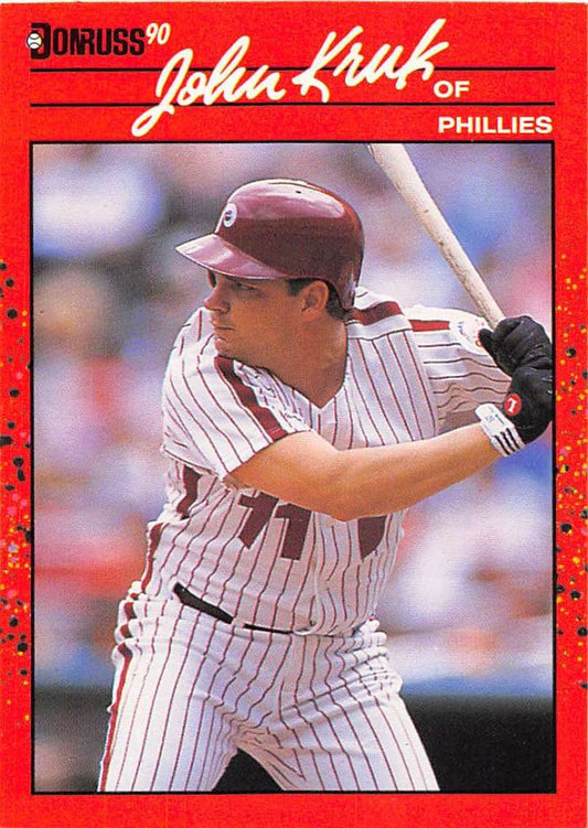 1990 Donruss Baseball  #160 John Kruk  Philadelphia Phillies  Image 1
