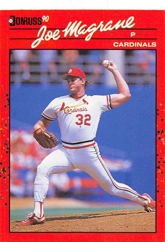 1990 Donruss Baseball  #163 Joe Magrane  St. Louis Cardinals  Image 1