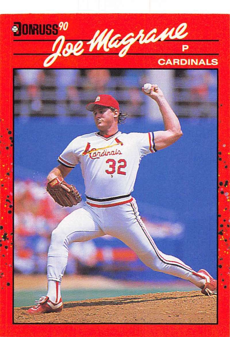 1990 Donruss Baseball #163 Joe Magrane St. Louis Cardinals Image 1