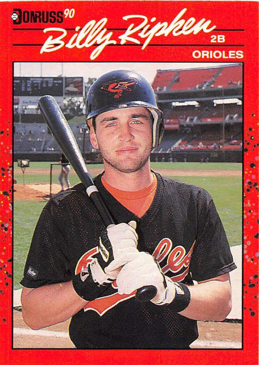 1990 Donruss Baseball  #164 Billy Ripken  Baltimore Orioles  Image 1