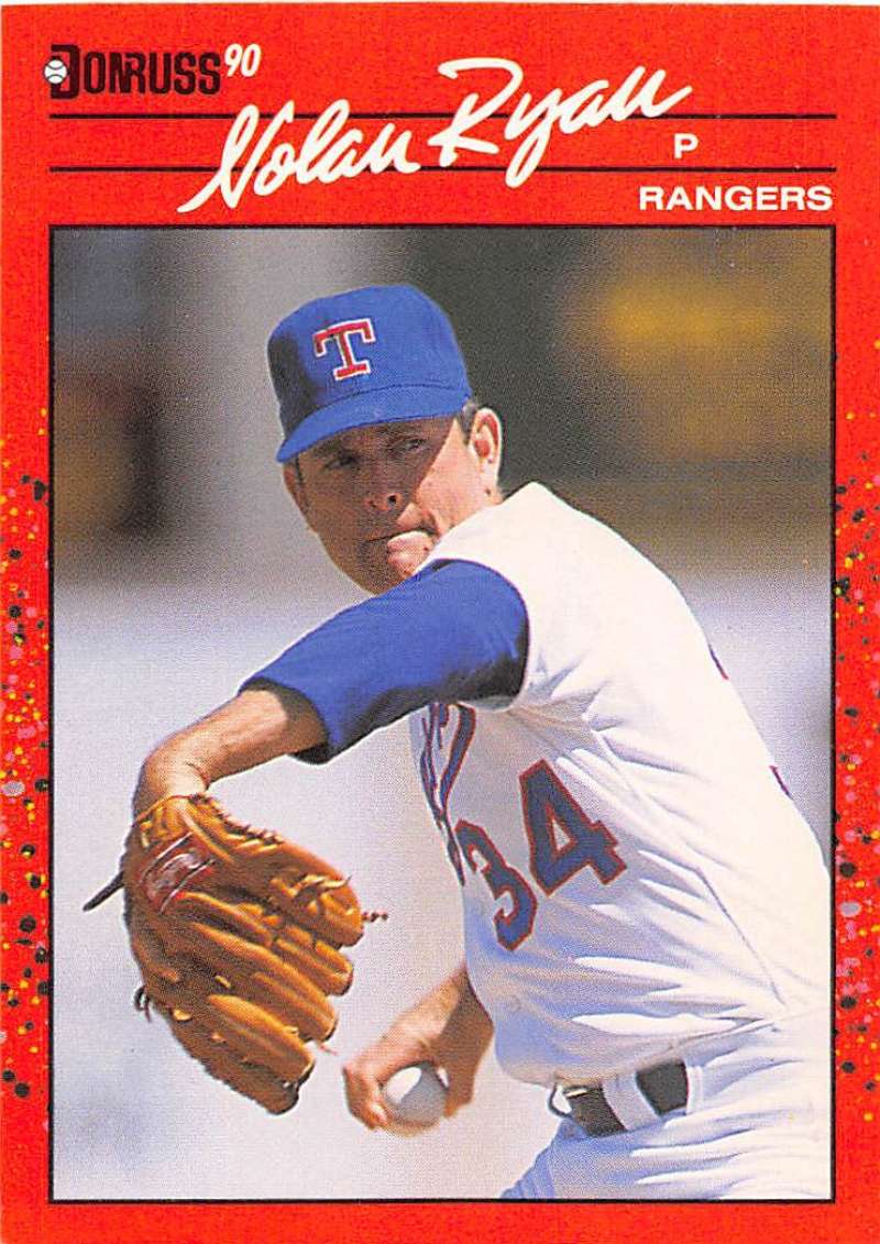 1990 Donruss Baseball #166 Nolan Ryan Texas Rangers Image 1