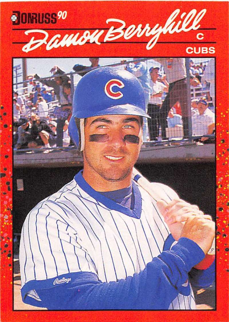 1990 Donruss Baseball #167 Damon Berryhill Chicago Cubs Image 1