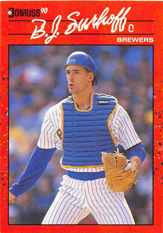 1990 Donruss Baseball  #173 B.J. Surhoff  Milwaukee Brewers  Image 1