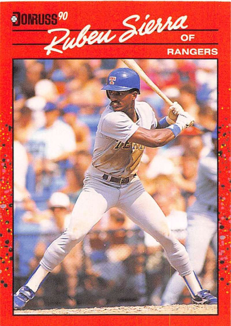 1990 Donruss Baseball #174 Ruben Sierra Texas Rangers Image 1