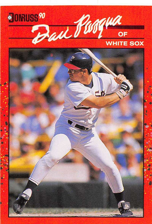 1990 Donruss Baseball  #176 Dan Pasqua  Chicago White Sox  Image 1