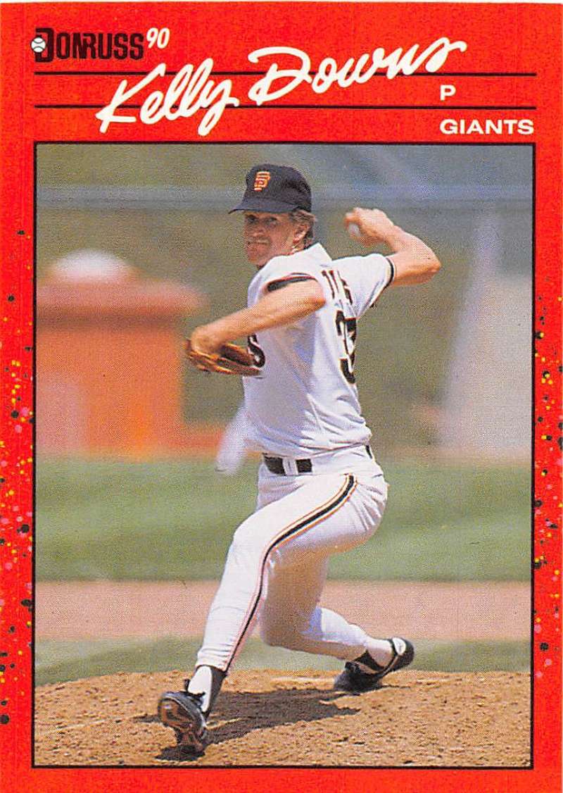 1990 Donruss Baseball #177 Kelly Downs San Francisco Giants Image 1
