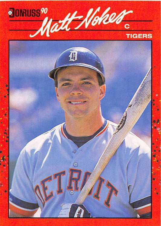 1990 Donruss Baseball  #178 Matt Nokes  Detroit Tigers  Image 1